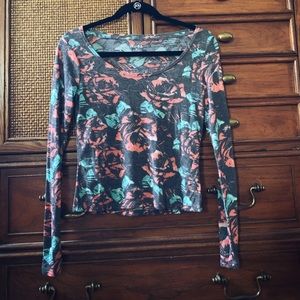 Mudd Floral knit top